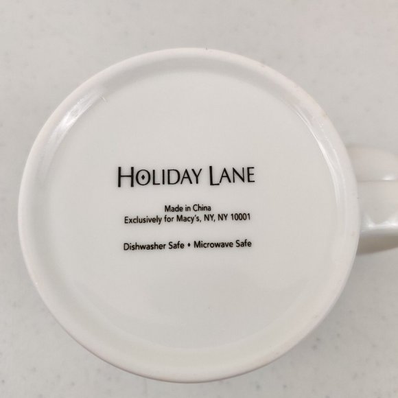 Holiday Lane Porcelain Mug And Spoon Set Happy Christmas Stockings Gifts - Picture 5 of 5